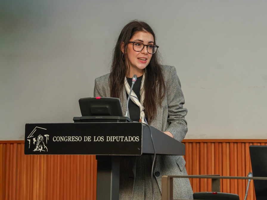 Cristina Fernández García durante el anuncio del programa de emparejamiento. 